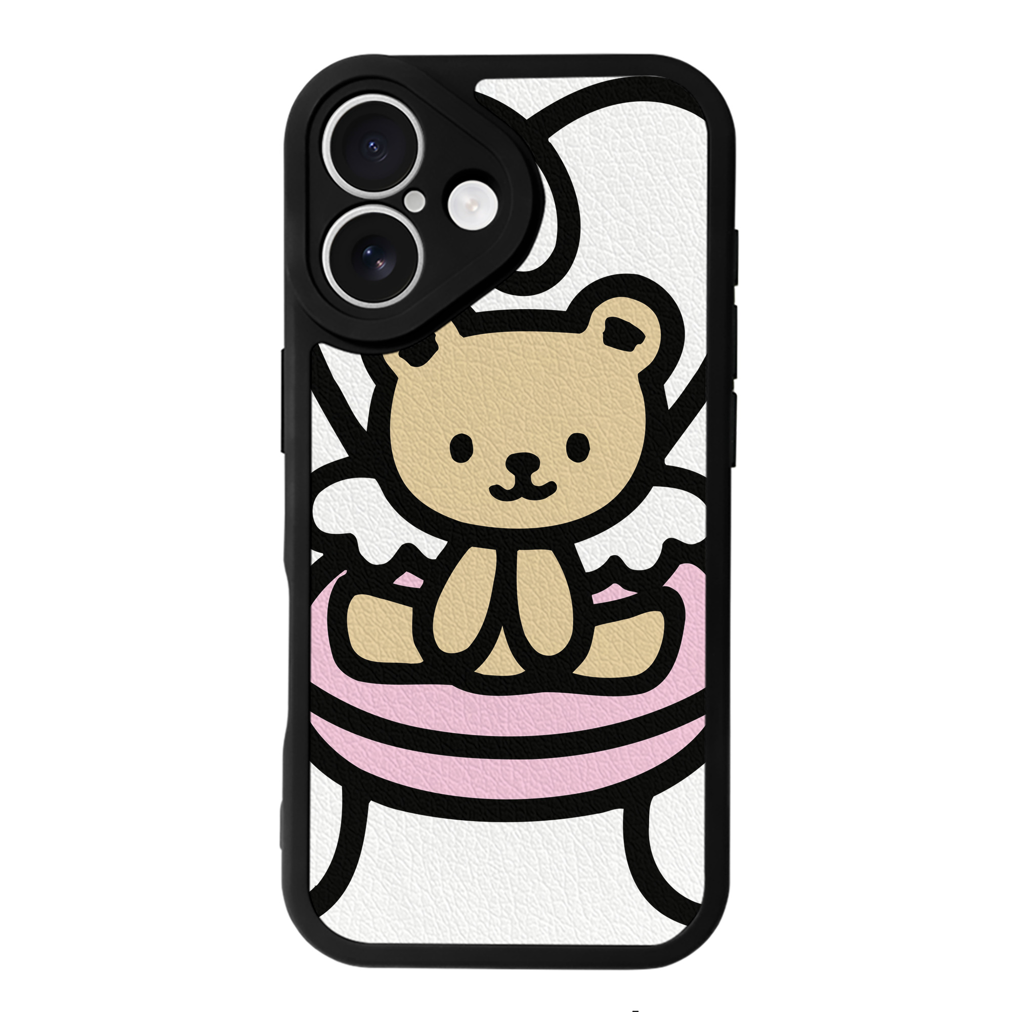 （画像用） Hello Kitty ハローキティ 【iPhone 16シリーズ対応】シリコンスマホケース（レザー調） 材質：シリコン